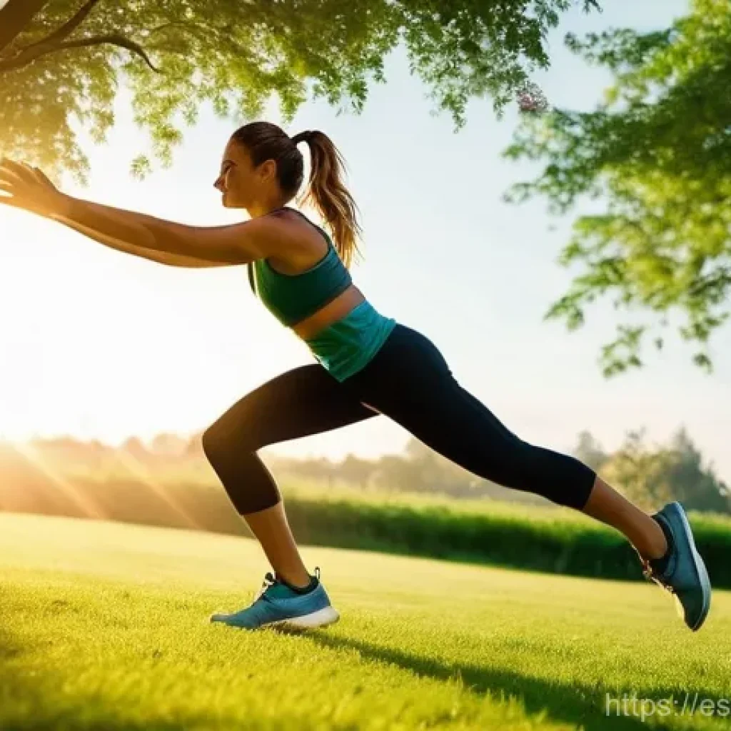 일주기 리듬을 고려한 운동 계획 세우기 - **Prompt for an "Early Bird" (Lark) Exercising in the Morning:**
    "A vibrant, fit woman in her la...