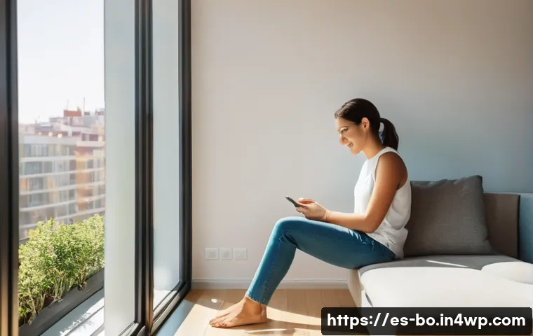 일주기 리듬 최적화를 위한 진단 도구 - A detailed scene of a young adult Spanish woman sitting by a large sunny window in a modern apartmen...